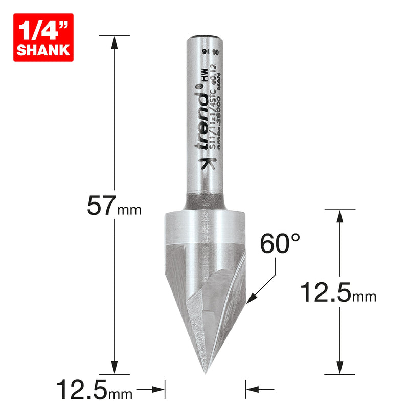 Trend Tools S11/11X1/4STC Triple Flute Engraver