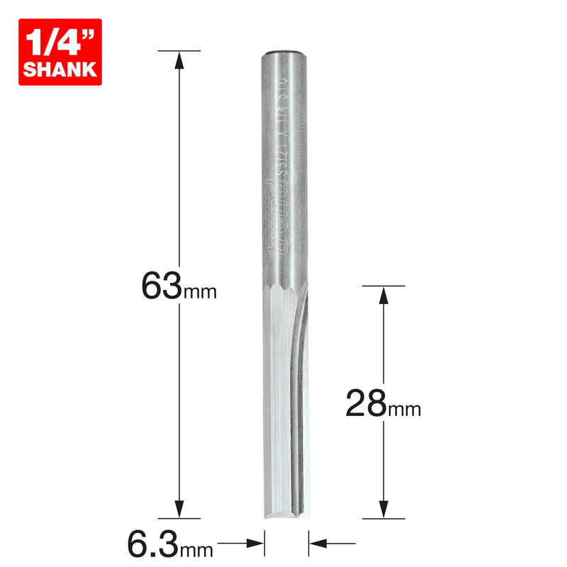Trend Tools S3/21X1/4STC Two Flute Cutter 6.3Mm Diameter