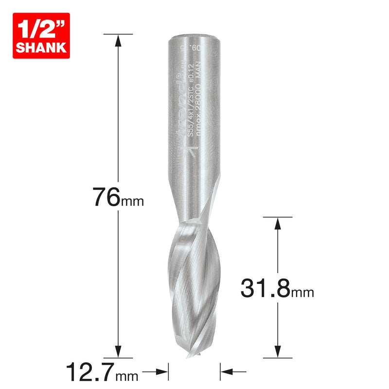 Trend Tools S55/4X1/2STC Spiral Up-Cut  12.7Mm Diameter