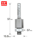 Trend Tools T46/1X1/4TC Trimming Cutter 15.9Mm Diameter