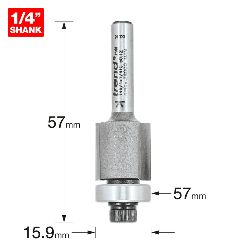 Trend Tools T46/1X1/4TC Trimming Cutter 15.9Mm Diameter