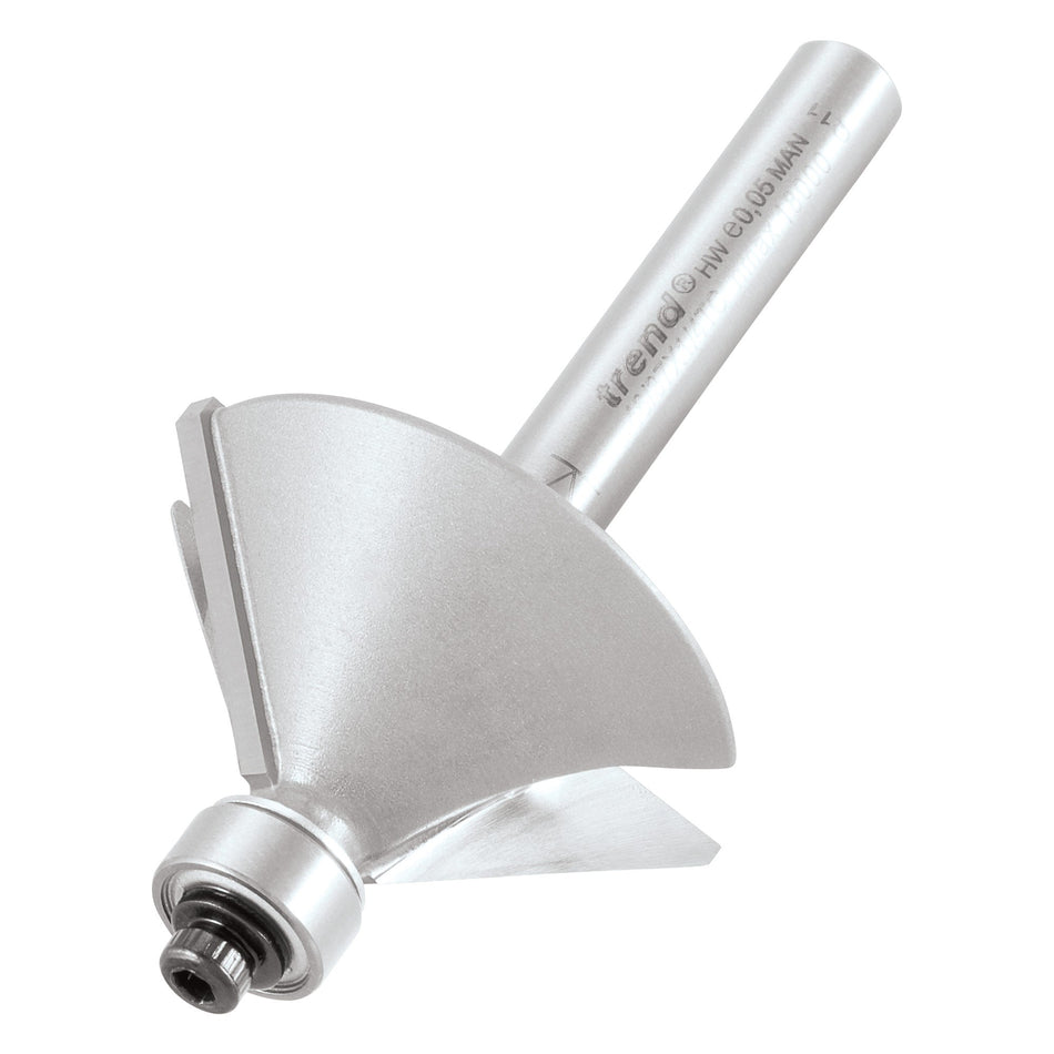 Trend Tools 46/37X1/4TC Bearing Guided Chamfer Cutter 45 Degrees