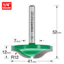 Trend Tools C150X1/4TC Raised Panel 12Mm Radius X 41Mm Diameter