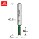 Trend Tools C005X8MMTC Two Flute Cutter 6Mm Diameter