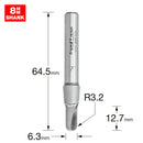 Trend Tools C052X8MMTC Radius 3.2Mm Radius X 6.3Mm Diameter