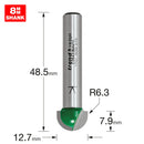 Trend Tools C054X8MMTC Radius 6.3Mm Radius X 12.7Mm Diameter