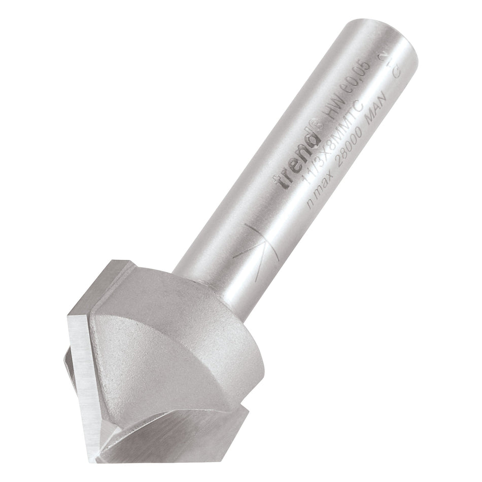 Trend Tools 11/3X8MMTC Chamfer V Groove Cutter 45 Degrees