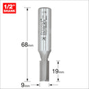 Trend Tools 3/5X1/2TC Two Flute Cutter 9Mm Diameter