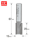 Trend Tools 4/1X1/2TC Two Flute Cutter 15Mm Diameter