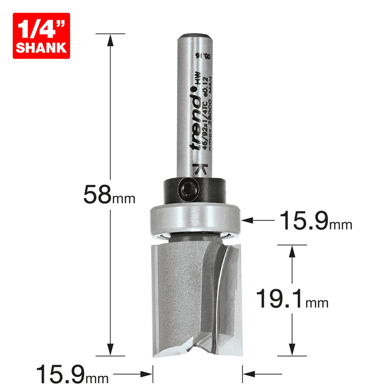 Trend Tools 46/92X1/4TC Guided Profiler 15.9Mm Dia X 19Mm Cut
