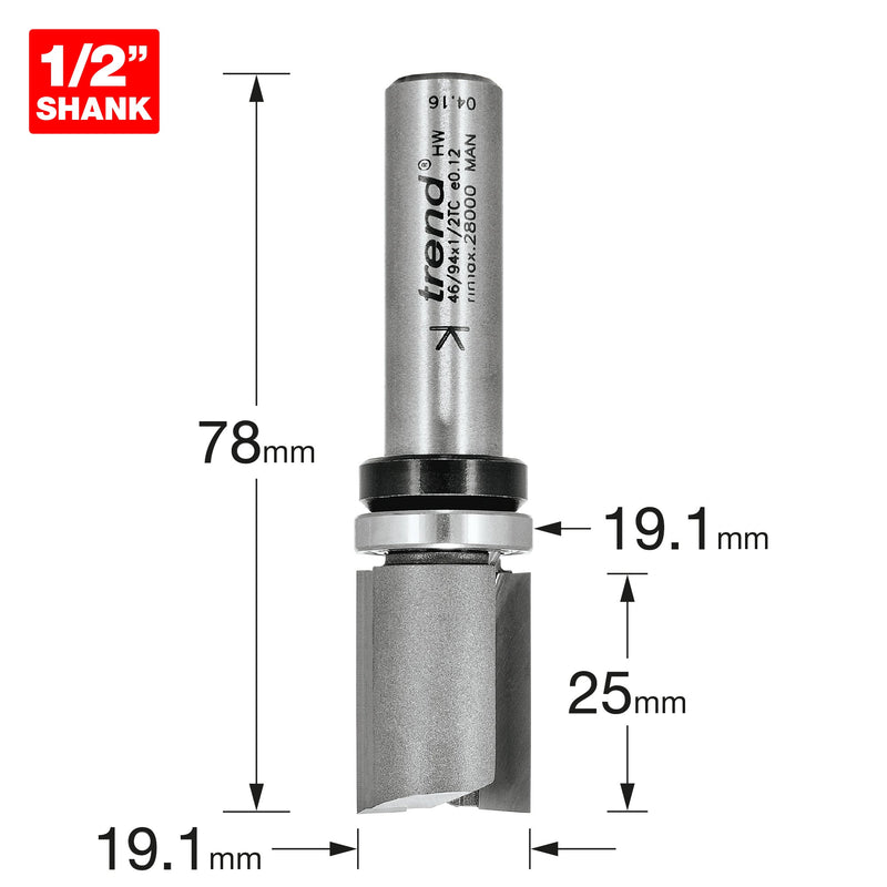 Trend Tools 46/94X1/2TC Guided Profiler 19.1Mm Dia X 25.4Mm Cut
