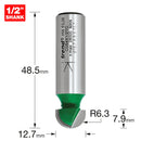 Trend Tools C054X1/2TC Cove Radius 6.35Mm X 7.9Mm Cut