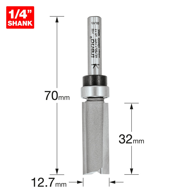 Trend Tools 46/96X1/4TC Guided Profiler 12.7Mm Dia X 32Mm Cut
