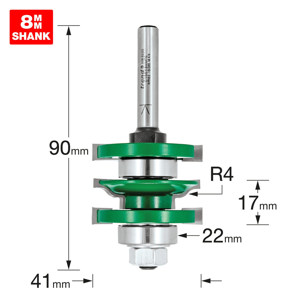 Trend Tools C155X8MMTC Ogee Profile Scriber Set