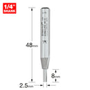 Trend Tools 3/04X1/4TC Two Flute Cutter 2.5Mm Diameter