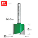 Trend Tools C033AX1/4TC Two Flute Cutter 25Mm Diameter