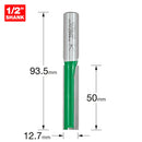 Trend Tools C153DX1/2TC Two Flute Cutter 12.7Mm Diameter