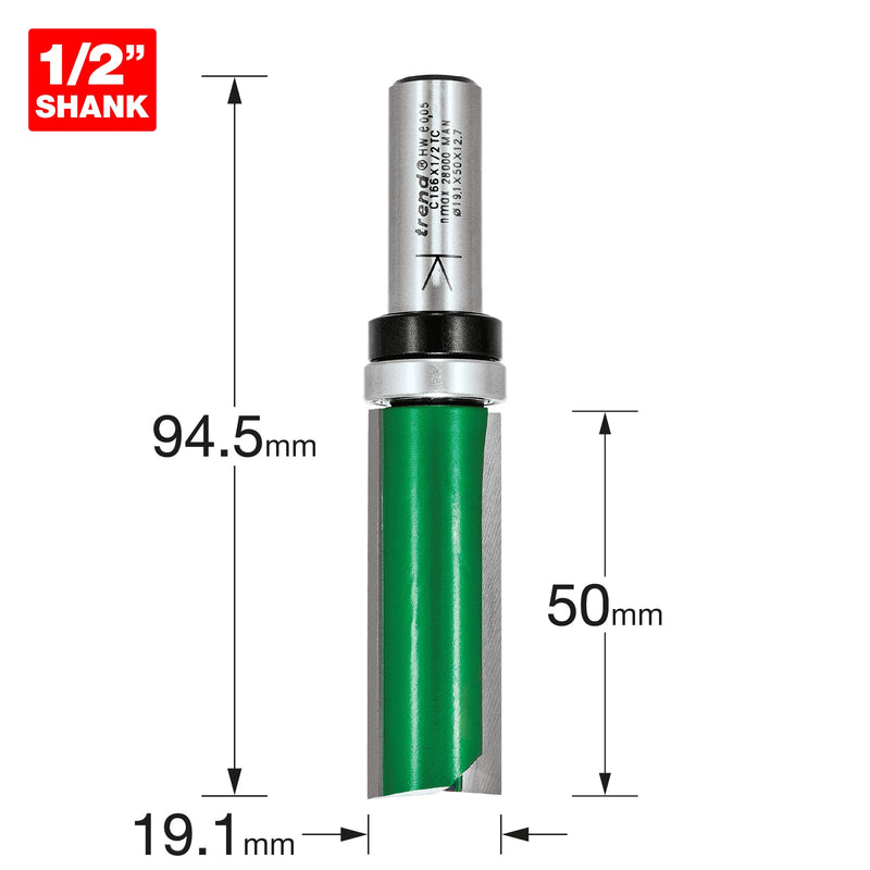 Trend Tools C166X1/2TC Profiler 19.1Mm Diameter X 50Mm Cut