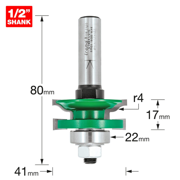 Trend Tools C149X1/2TC Profile Scriber Ogee Set Radius 4Mm