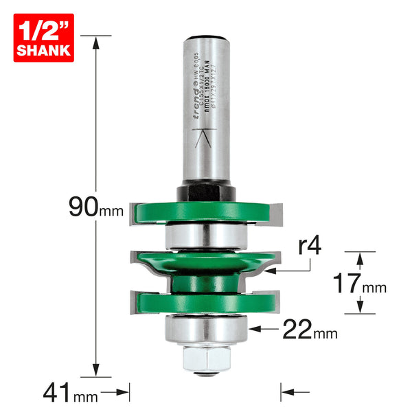 Trend Tools C155X1/2TC Ogee Profile Scriber Set