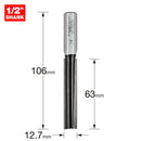 Trend Tools TR18X1/2TC Two Flute Cutter 12.7Mm Diameter