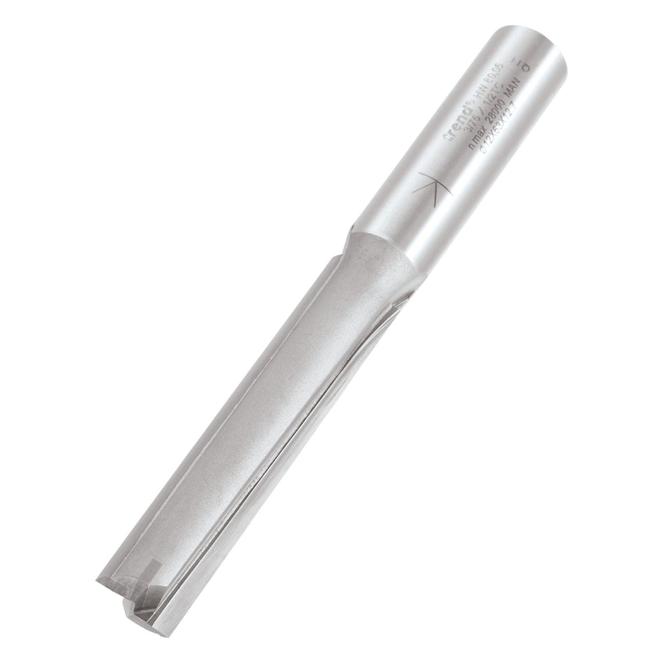 Trend Tools 3/75X1/2TC Two Flute 12Mm Dia X 63Mm Cut