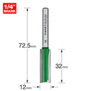 Trend Tools C171X1/4TC Two Flute Cutter 12Mm Diameter