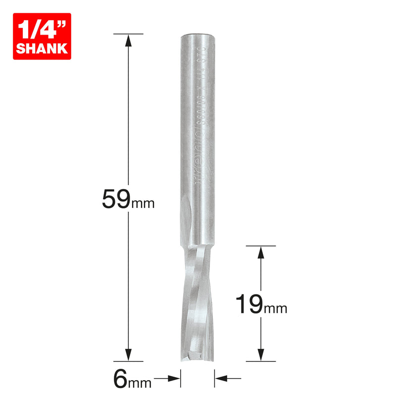Trend Tools S60/06X1/4STC Acrylic Spiral Upcut Cutter