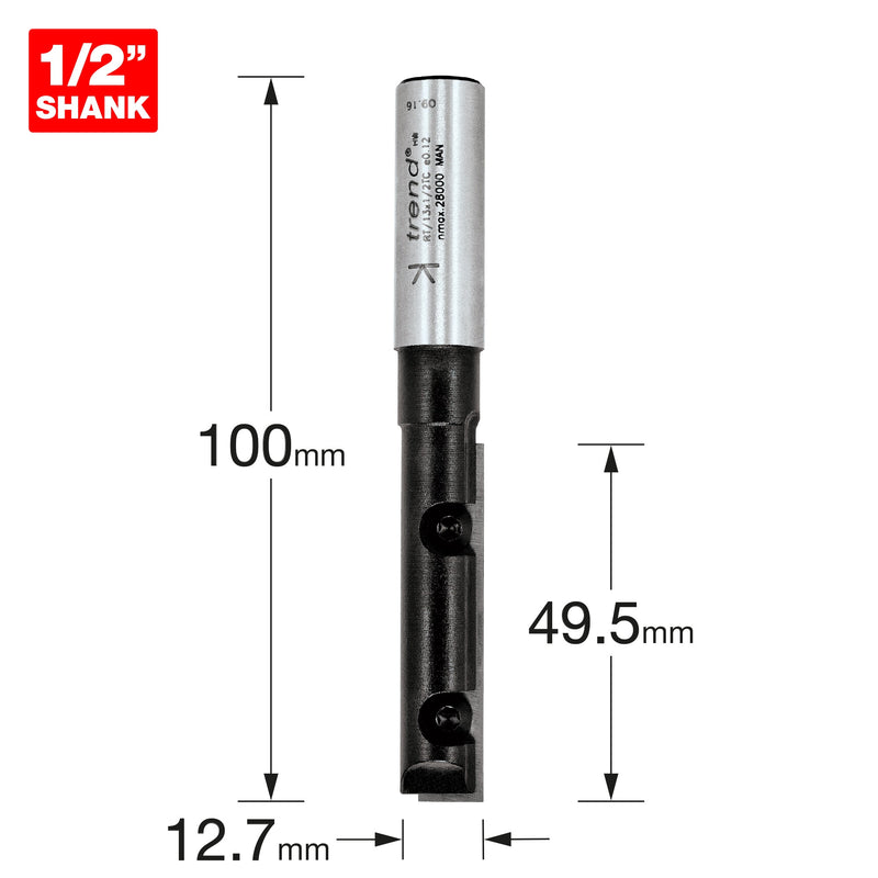 Trend Tools RT/13X1/2TC Rota-Tip Straight 12.7Mm Diameter