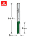 Trend Tools C012AX8MMTC Two Flute Cutter 8.0Mm Diameter