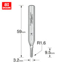 Trend Tools C050X8MMTC Radius 1.6Mm Radius X 3.2Mm Diameter