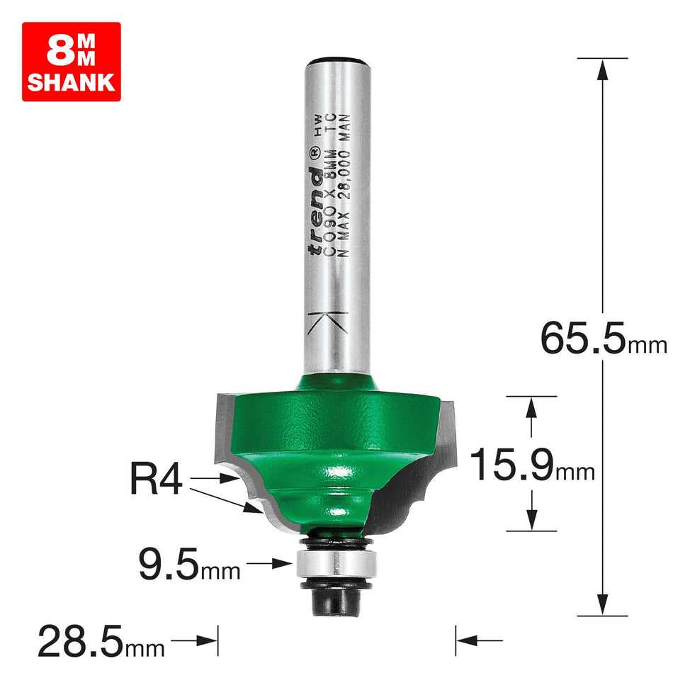 Trend Tools C090X8MMTC Classic Ogee 4Mm Radius