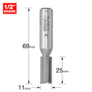 Trend Tools 3/7X1/2TC Two Flute Cutter 11Mm Diameter