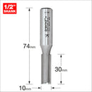 Trend Tools 3/62X1/2TC Two Flute Cutter 10Mm Diameter