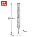 Trend Tools C001CX1/4TC Two Flute Cutter 2Mm Diameter
