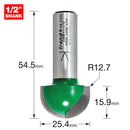 Trend Tools C058X1/2TC Radius 12.7Mm Radius X 25.4Mm Diameter