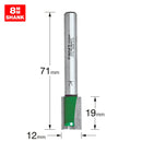 Trend Tools C019AX8MMTC Two Flute Cutter 12Mm Diameter