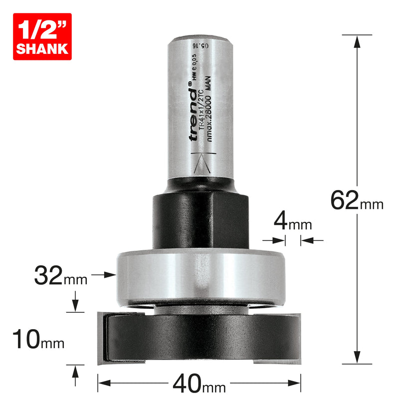 Trend Tools TR41X1/2TC Intumescent Cutter Set 10Mm X 40Mm