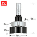 Trend Tools TR42X1/2TC Intumescent Cutter Set 15Mm X 40Mm