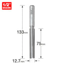 Trend Tools 3/86CX1/2TC Two Flute 12.7Mm Dia X 75Mm Cut