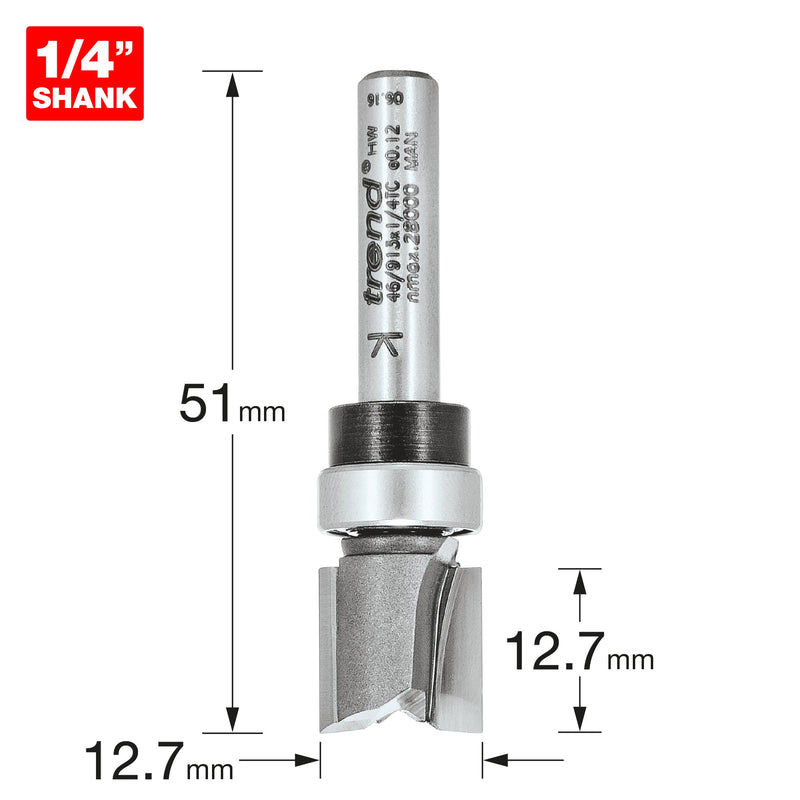 Trend Tools 46/913X1/4TC Guided Profiler 12.7Mm Dia X 12.7Mm Cut