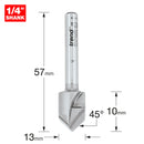 Trend Tools ALU/01X1/4TC Alucobond 45 Degree (90 Degree) V Groove X 13Mm