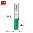 Trend Tools C019BX1/2TC Two Flute 12Mm Diameter