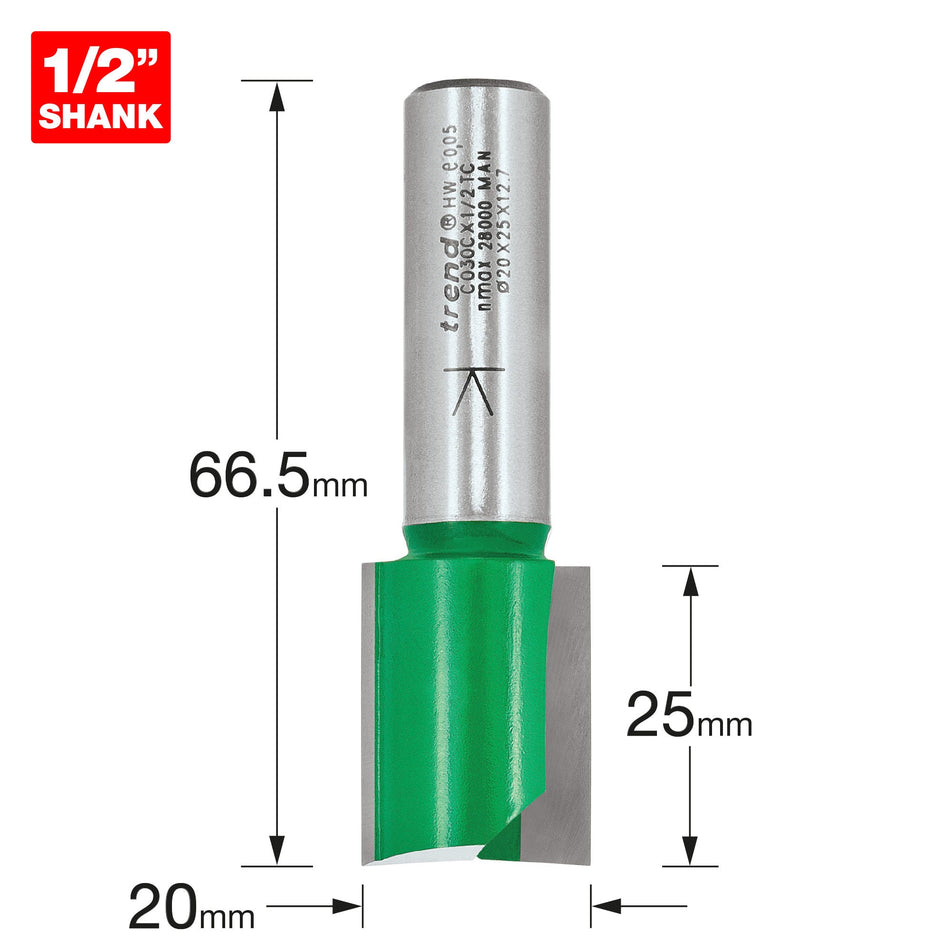 Trend Tools C030CX1/2TC Two Flute Cutter 20.0Mm Diameter