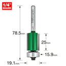 Trend Tools C117AX1/4TC Guided Trimmer 19.1Mm Diameter