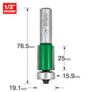 Trend Tools C117AX1/2TC Guided Trimmer 19.1Mm Diameter