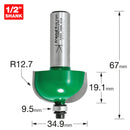 Trend Tools C063X1/2TC Self Guided Radius 12.7Mm