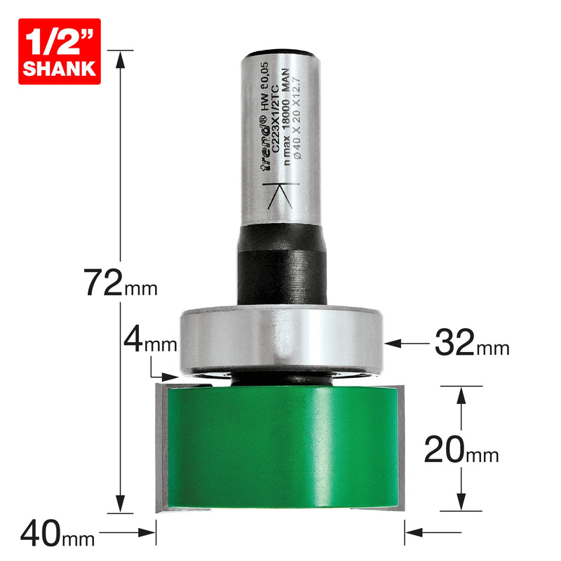 Trend Tools C223X1/2TC Intumescent Cutter Set 20Mm X 40Mm