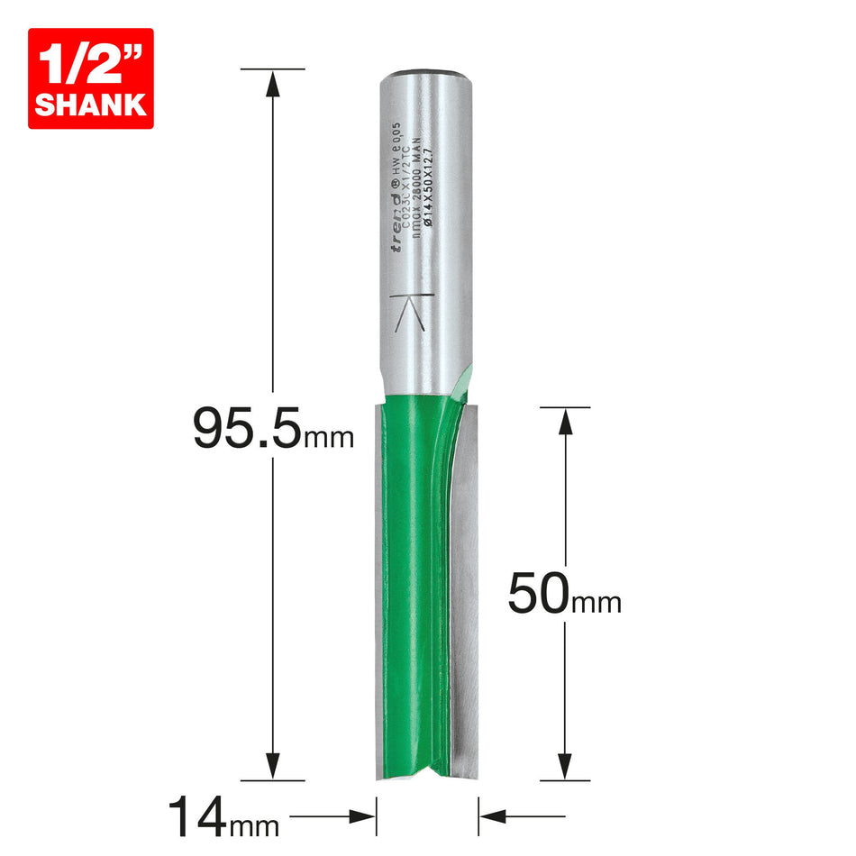 Trend Tools C023CX1/2TC Two Flute Cutter 14Mm Diameter