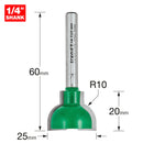 Trend Tools C270X1/4TC Sash Bar Ovolo Joint Cutter 10Mm Radius